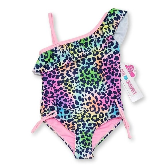 NWT Limited Too Toddler Girls Ombre Cheetah UPF 50+  One-Piece Swimsuit - Picture 3 of 4